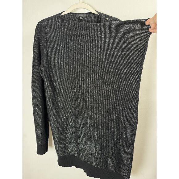 Diesel Silver Metallic Star Long Open Cardigan Edgy Goth Luxury Designer Emo M - Picture 2 of 9